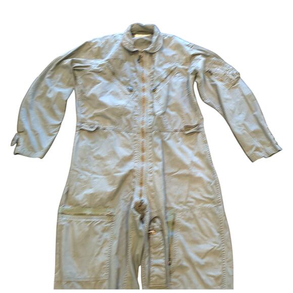 Vintage USAF K-2B Flying Mans Flight Suit Very Light Coveralls Large Regular 60s - Picture 2 of 12